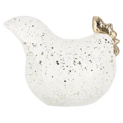 Kip wit goud 15cm