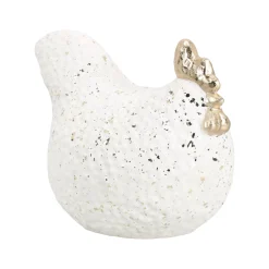 Kip wit goud 15cm