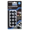 Klittenband plak rondjes 20st zwart