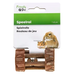 Knaagdier rol+bel natuur 7cm