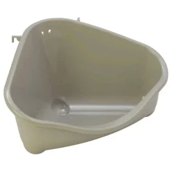 Knaagdiertoilet hoek medium warmgrijs