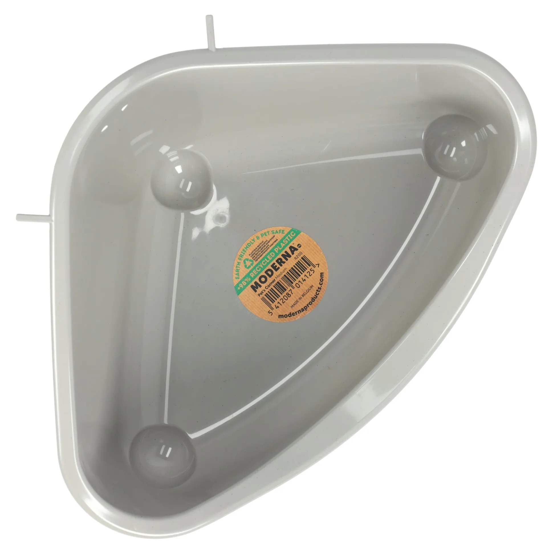 Knaagdiertoilet hoek medium warmgrijs