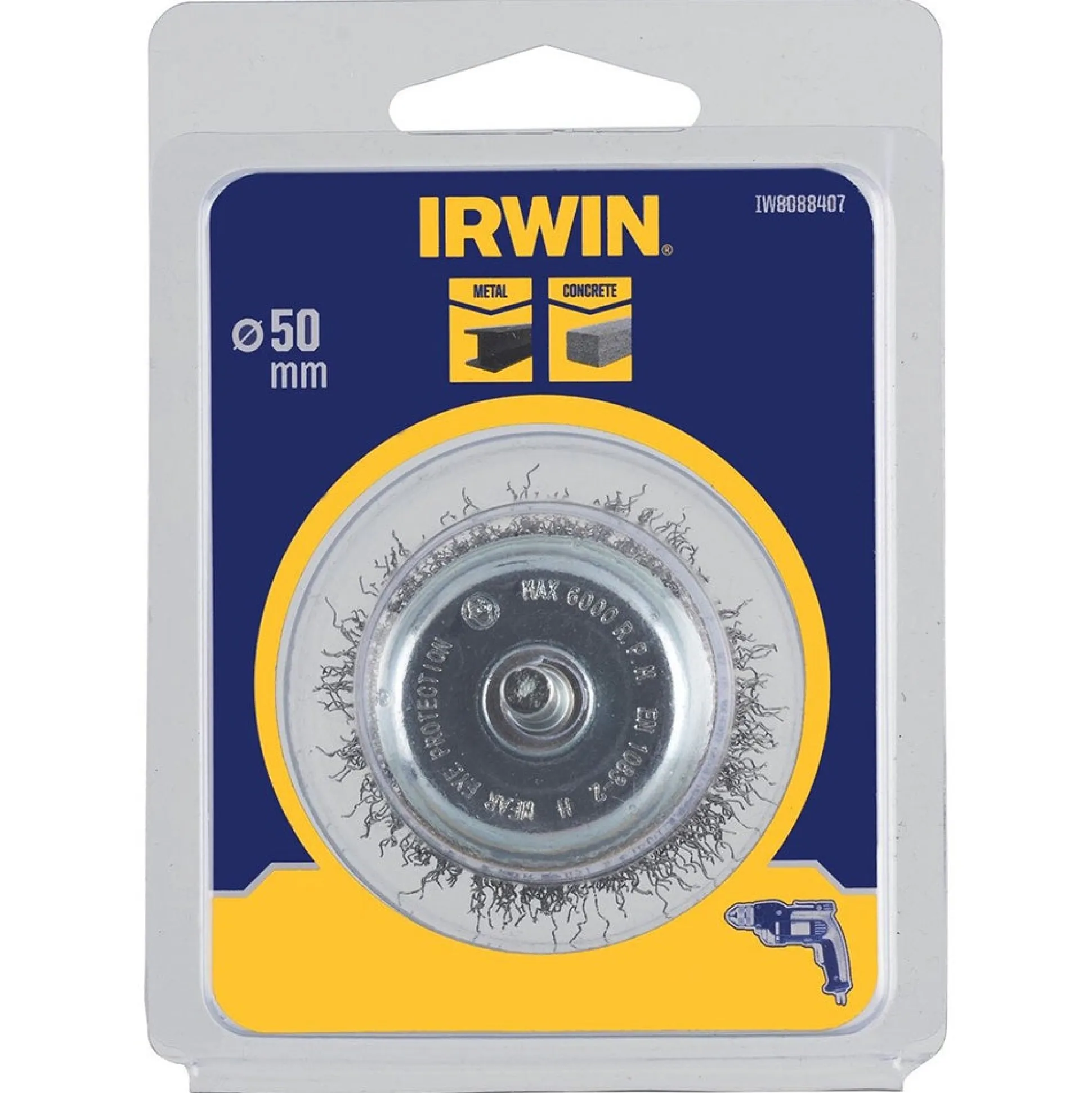 Komstaaldraadborstel Ø50mm Irwin