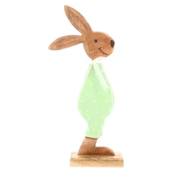 Konijn hout 33cm groen