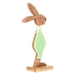 Konijn hout 33cm groen