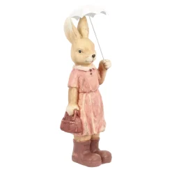 Konijn staand paraplu roze 50cm