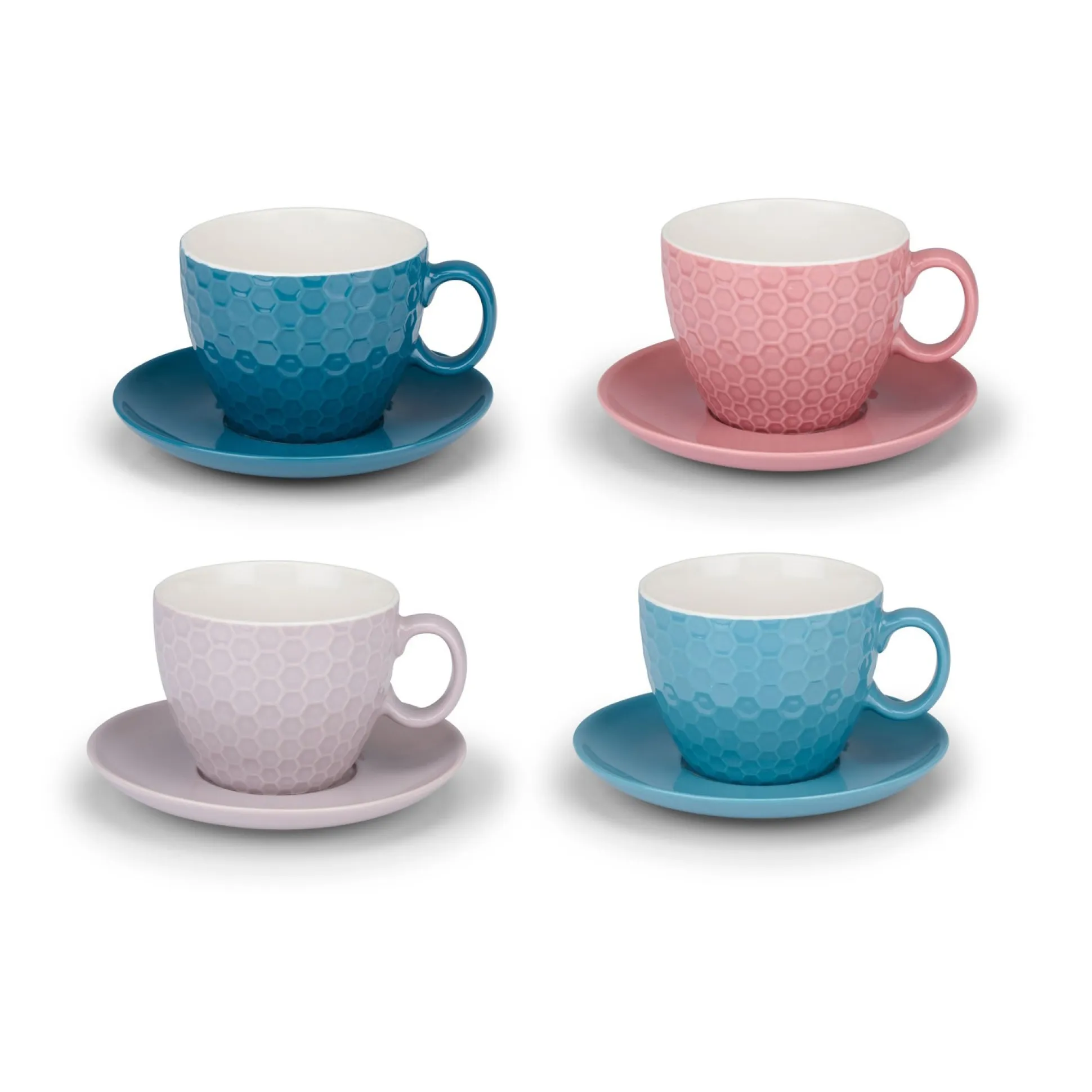 Kop+schotelset cappuccino 8-delig assorti Alpina