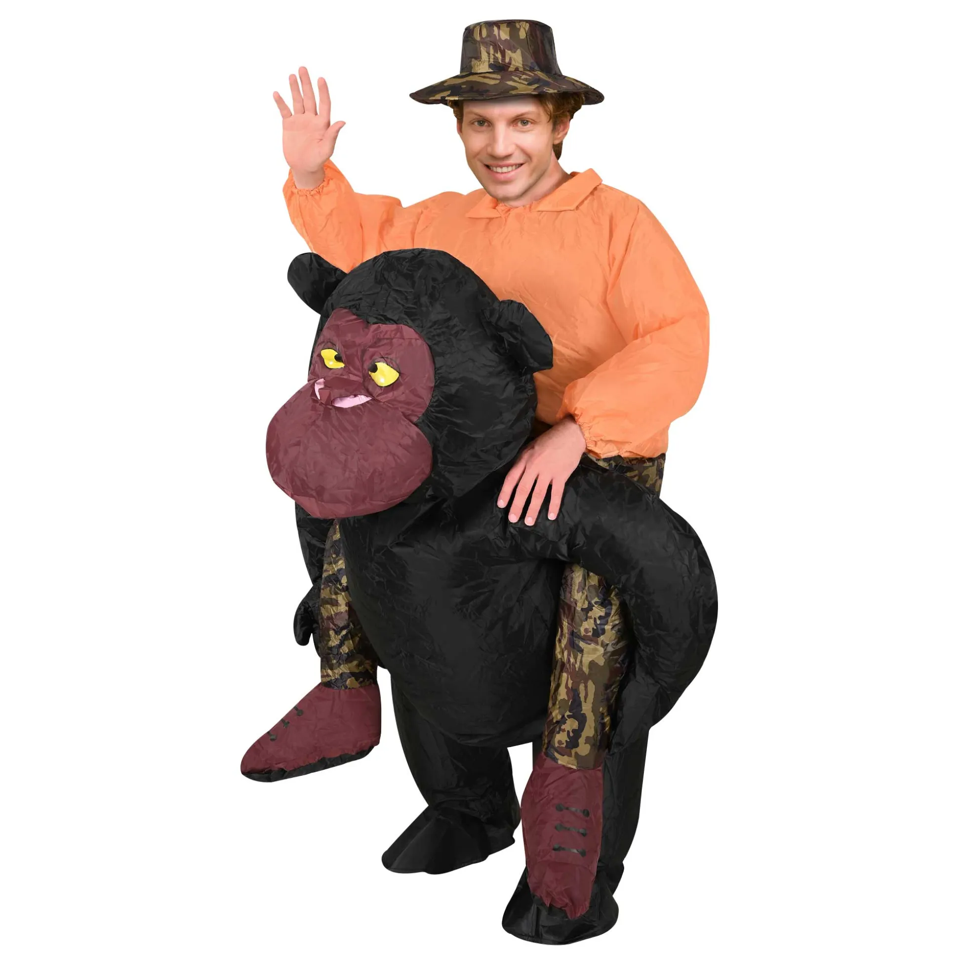 Kostuum opblaasbaar gorilla