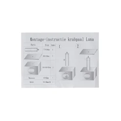 Krabpaal Luna 57cm antraciet