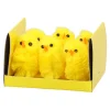 Kuiken chenille 6st geel