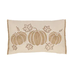 Kussen 30x50cm pompoen creme