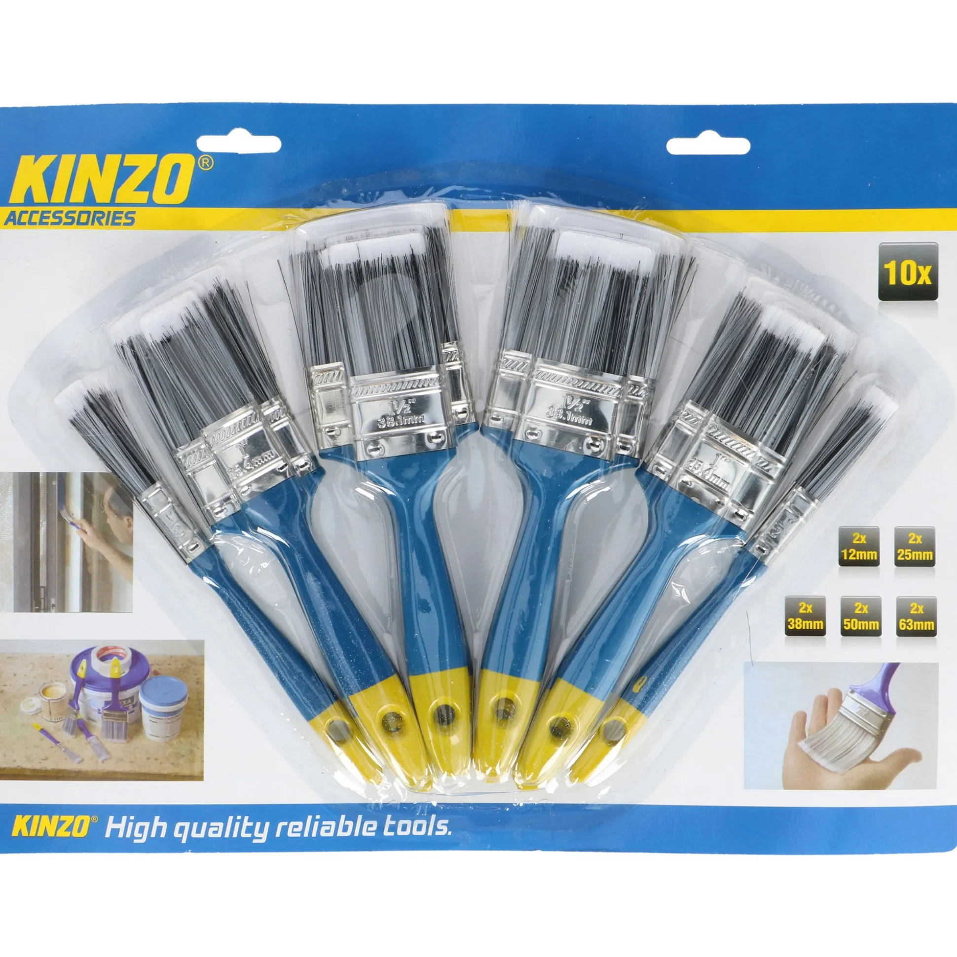 Kwastenset 10st Kinzo