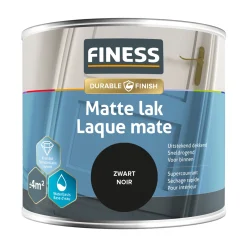 Lak waterb mat zwart 1428 250ml