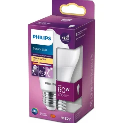 Lamp LED bol mat beweging 60W E27