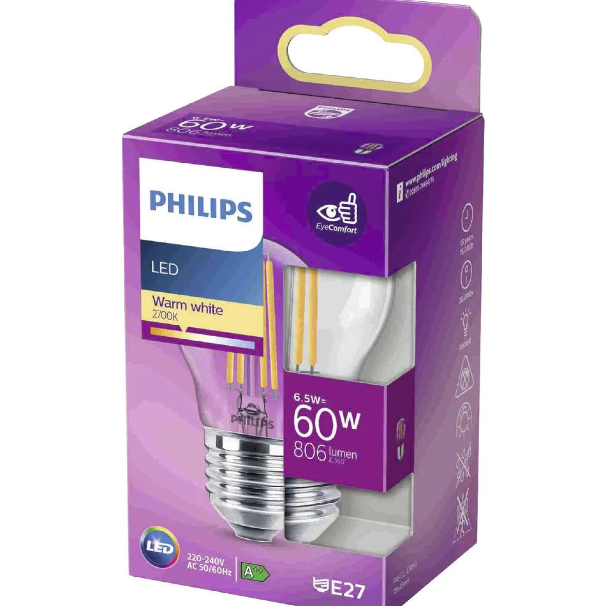 Lamp LED bol 60W E27