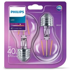 Lamp LED peer helder 40W E27 2st.