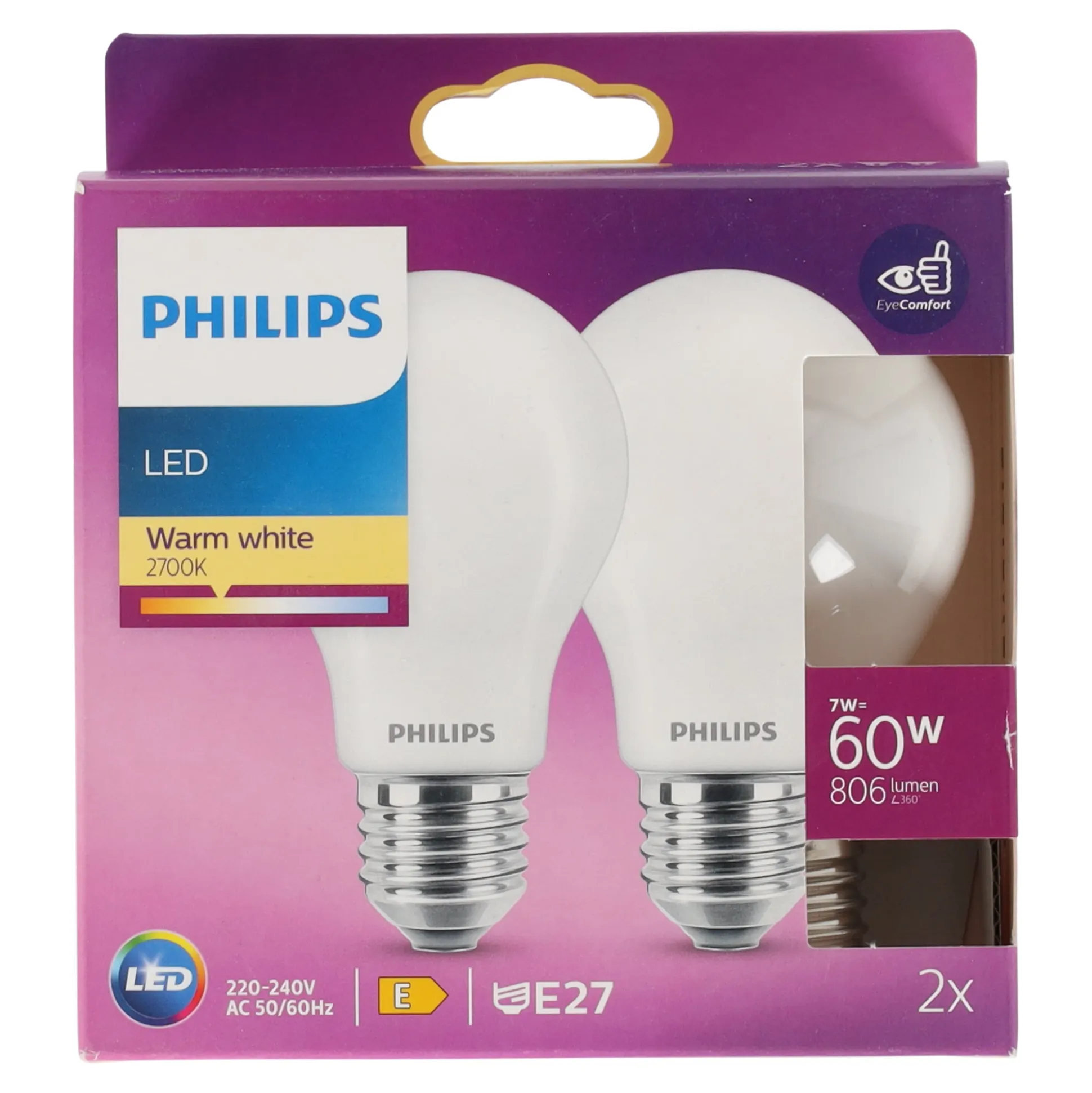Lamp LED peer 7-60W E27 duo Philips