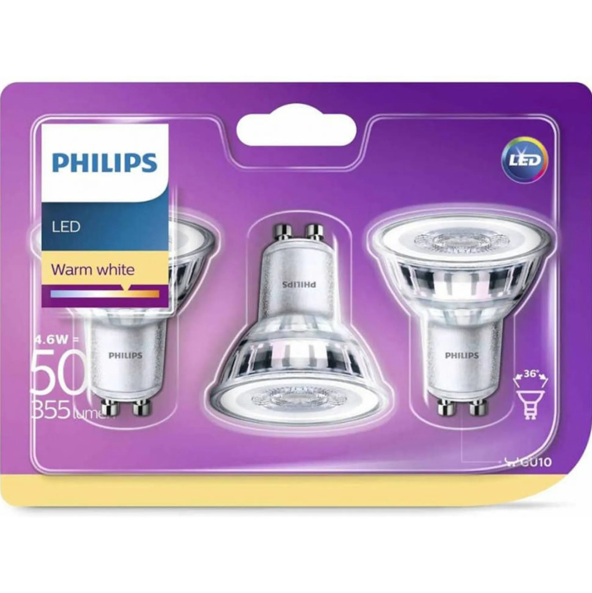 Lamp LED spot 50W GU10 3st.