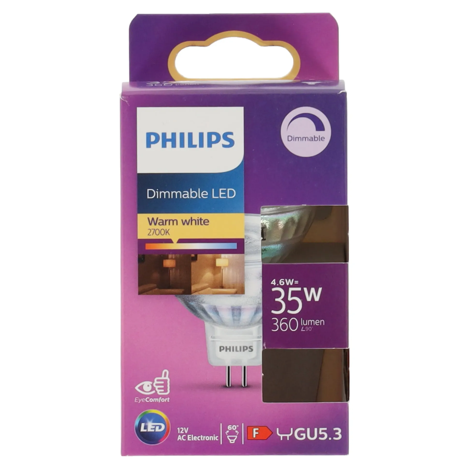 Lamp LED 35W MR16 dim Philips
