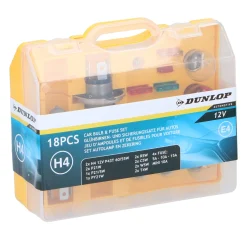 Lampenset 18-delig H4 12V/60/5 Dunlop