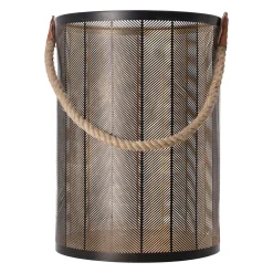 Lantaarn Garlan zwart goud 25 x 35 cm