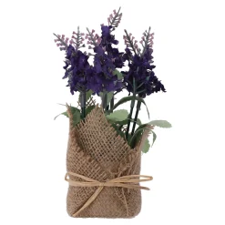 Lavendel in jute pot, 3 assorti
