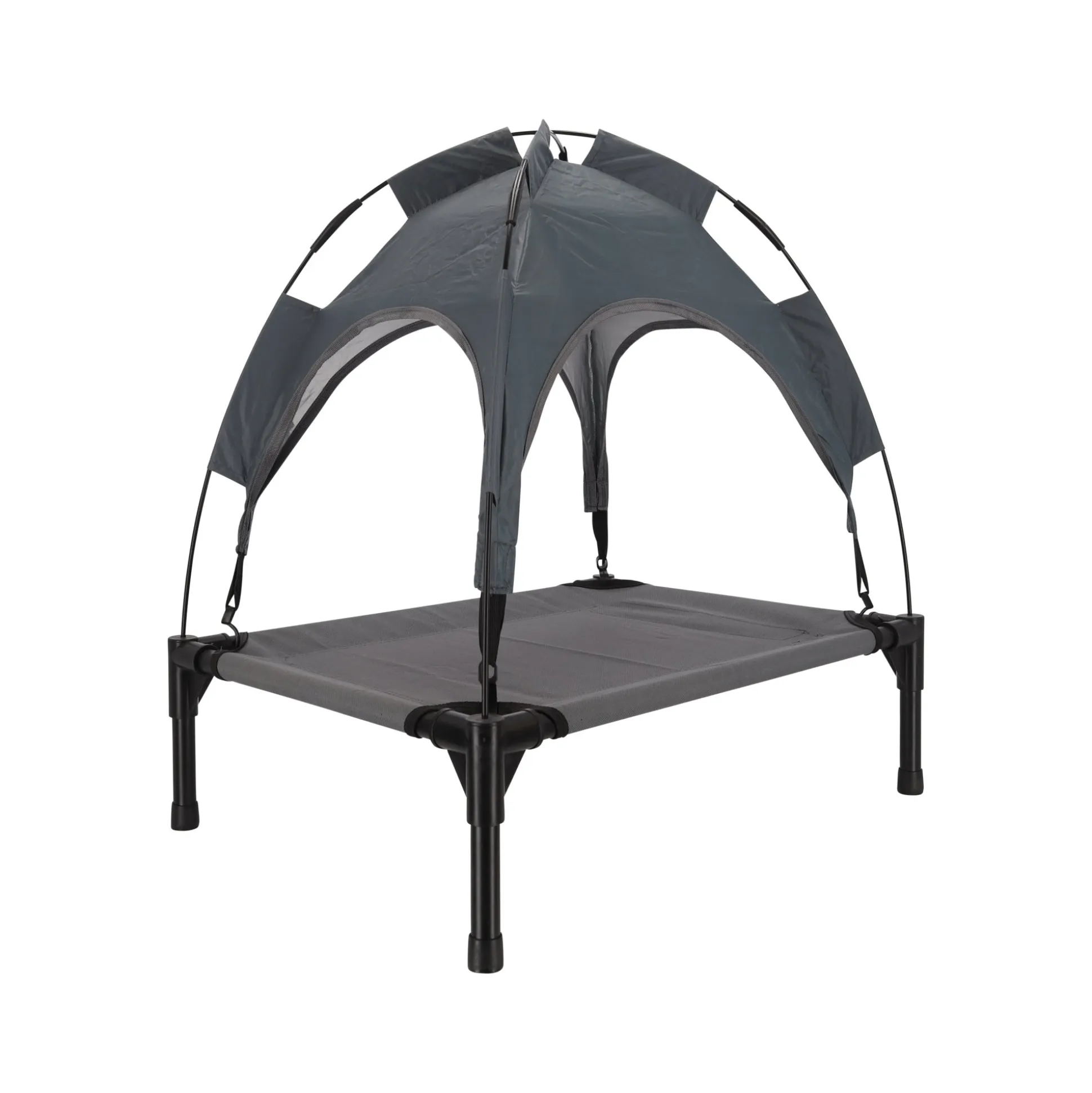 Ligbed hond+zonnedak 60cm antra