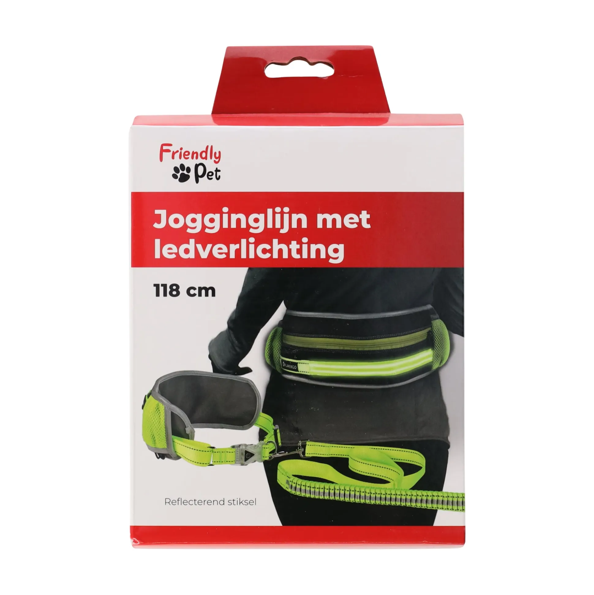 Looplijn + heupriem LED geel 80-140cm FP