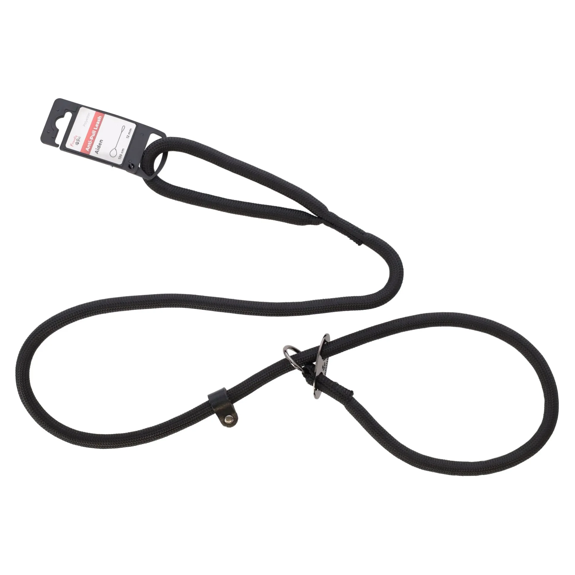 Looplijn Aiden zwart anti trek 12mm 130cm FP