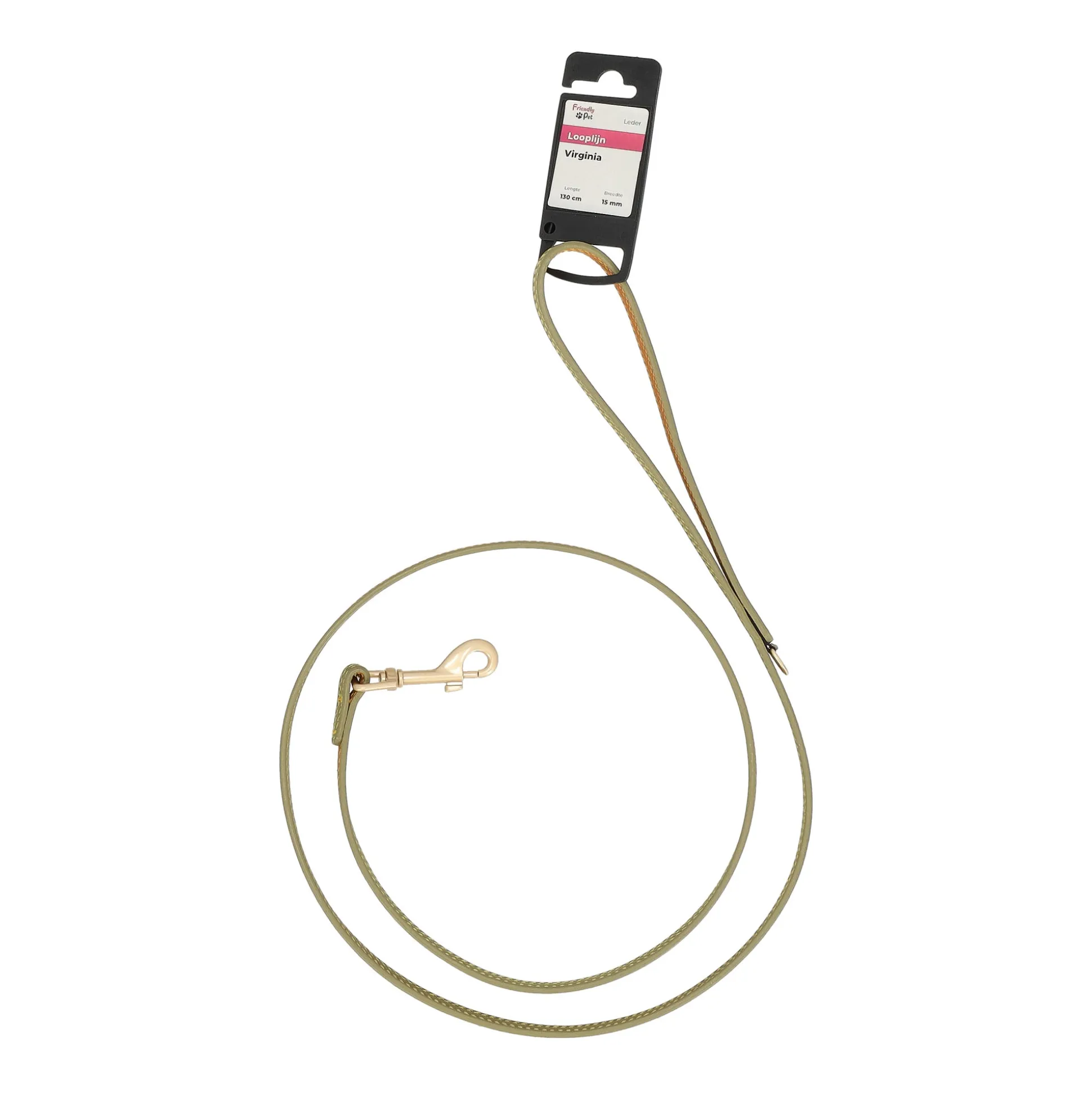 Looplijn Virginia groen S 130 cm 15 mm Friendly Pet