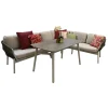 Loungeset Lariana milky grey met kussens