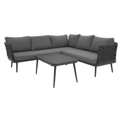 Loungeset Sulden antraciet met kussens