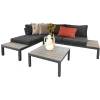 Loungeset Vincenzo antraciet met kussens