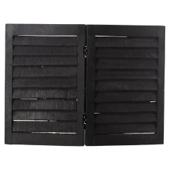 Luik hout 40 x 30 cm zwart