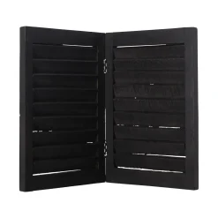 Luik hout 40 x 30 cm zwart