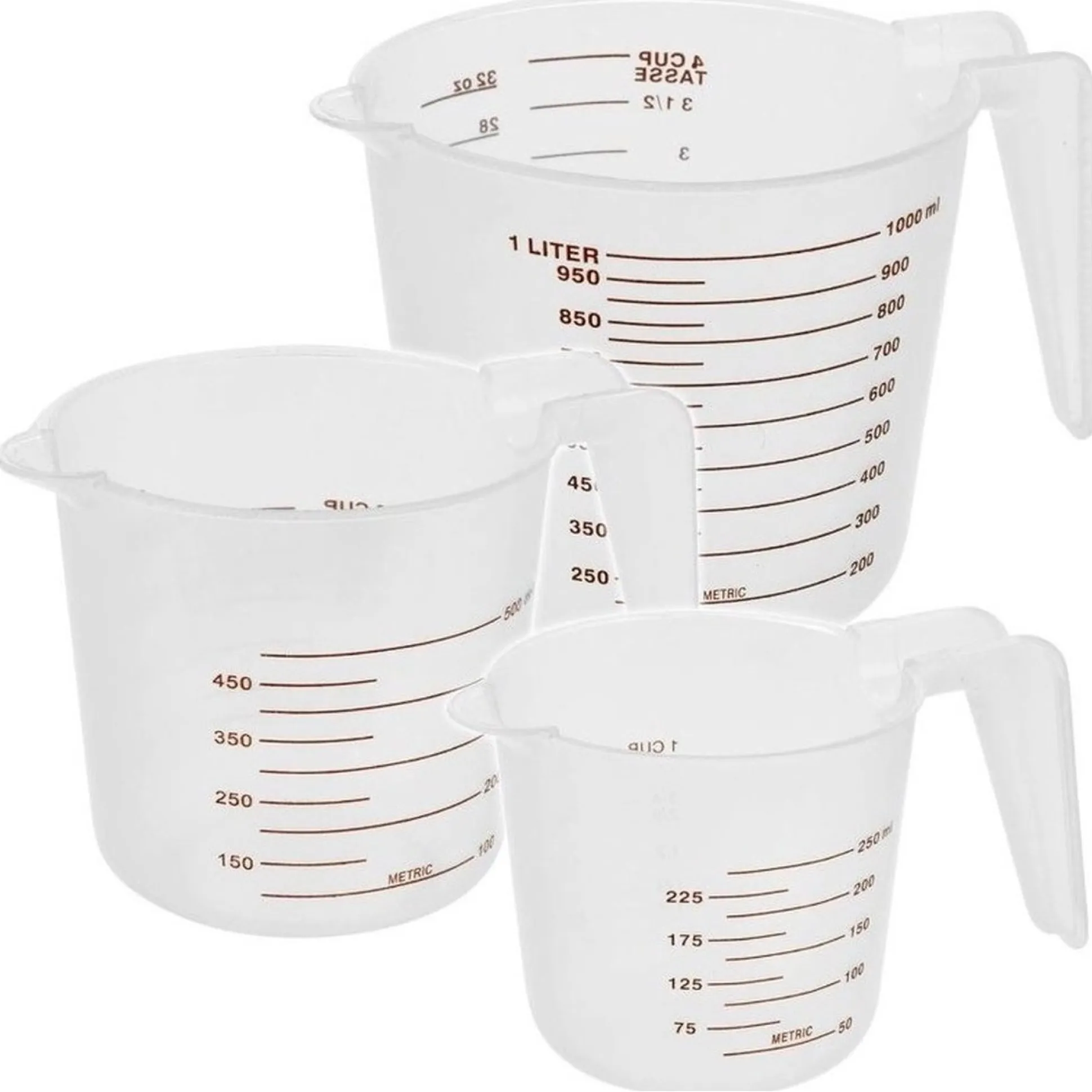 Maatbekerset 250ml/500ml/1L Cuisine