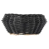 Mand riet rond zwart 24 cm