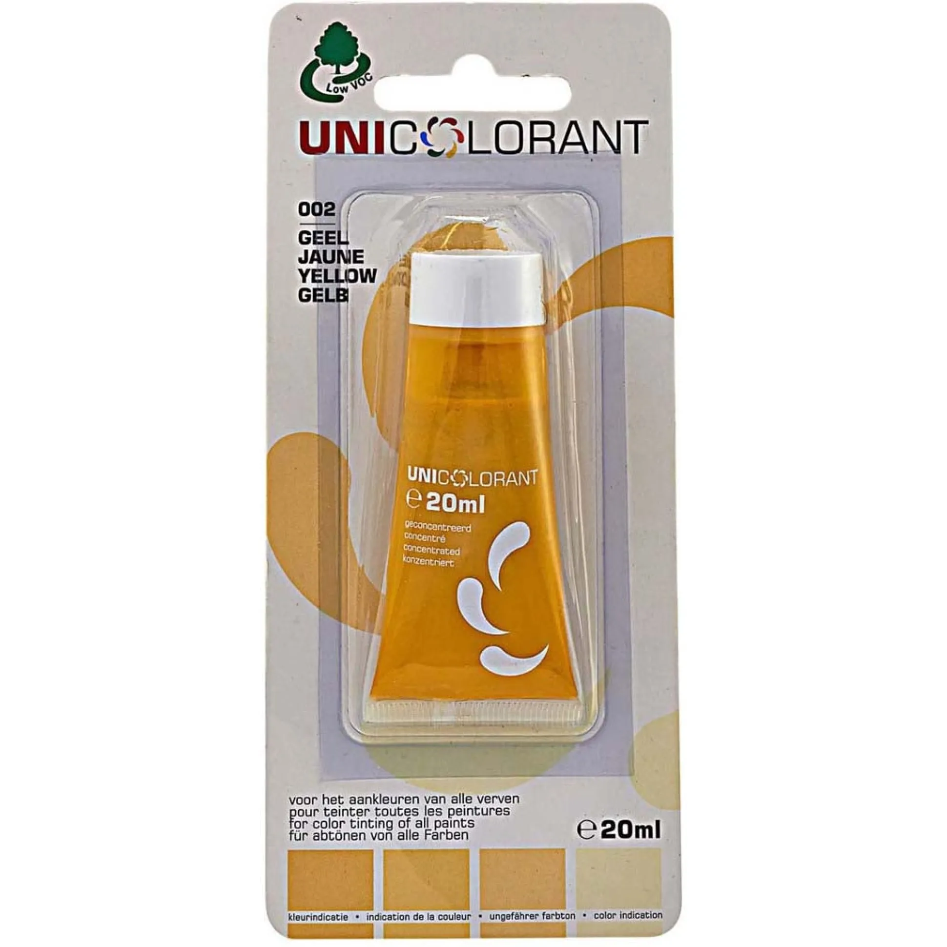 Mengkleur universeel 20ml geel