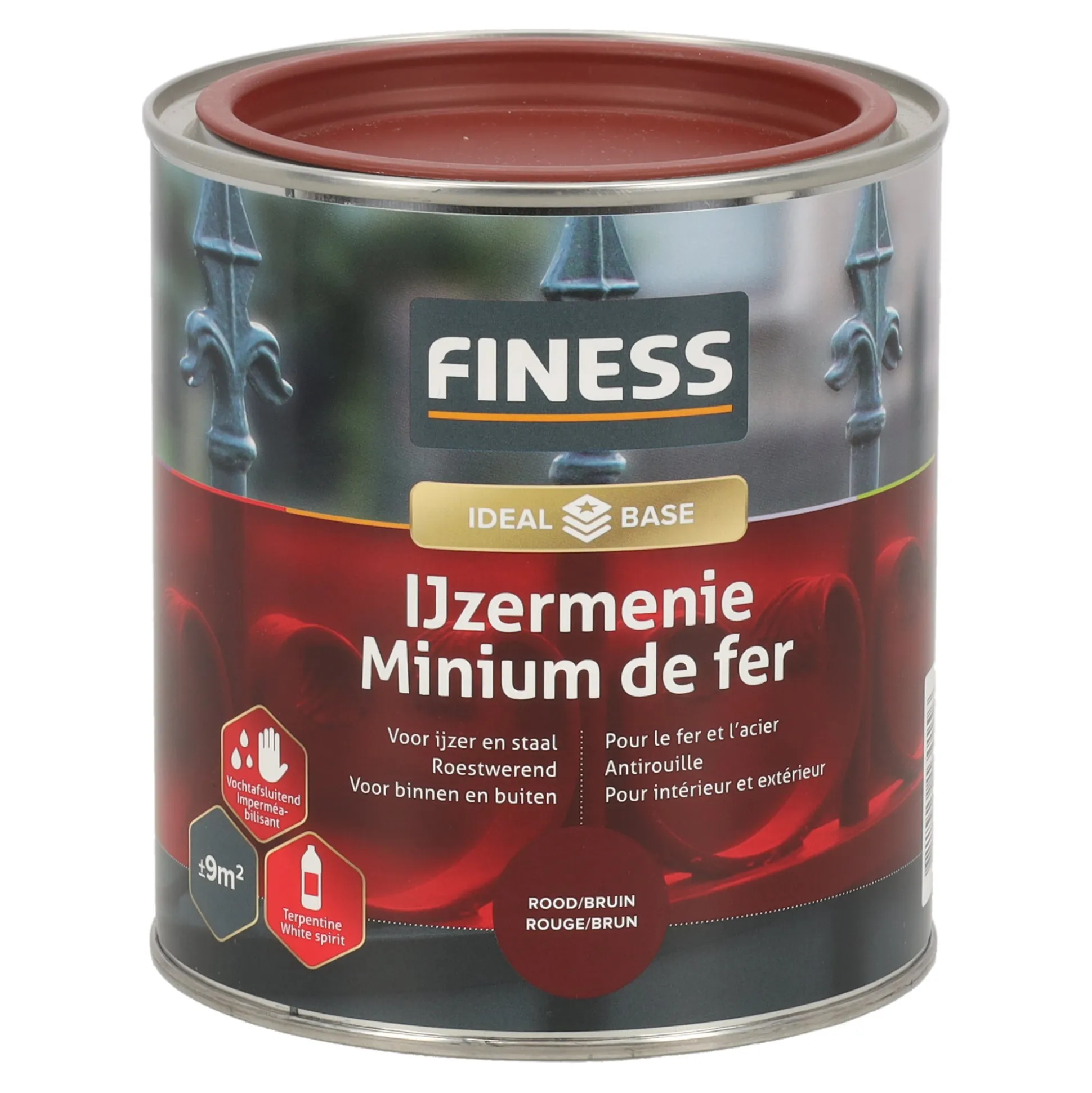 Menie ijzer r.bruin 750ml Finess