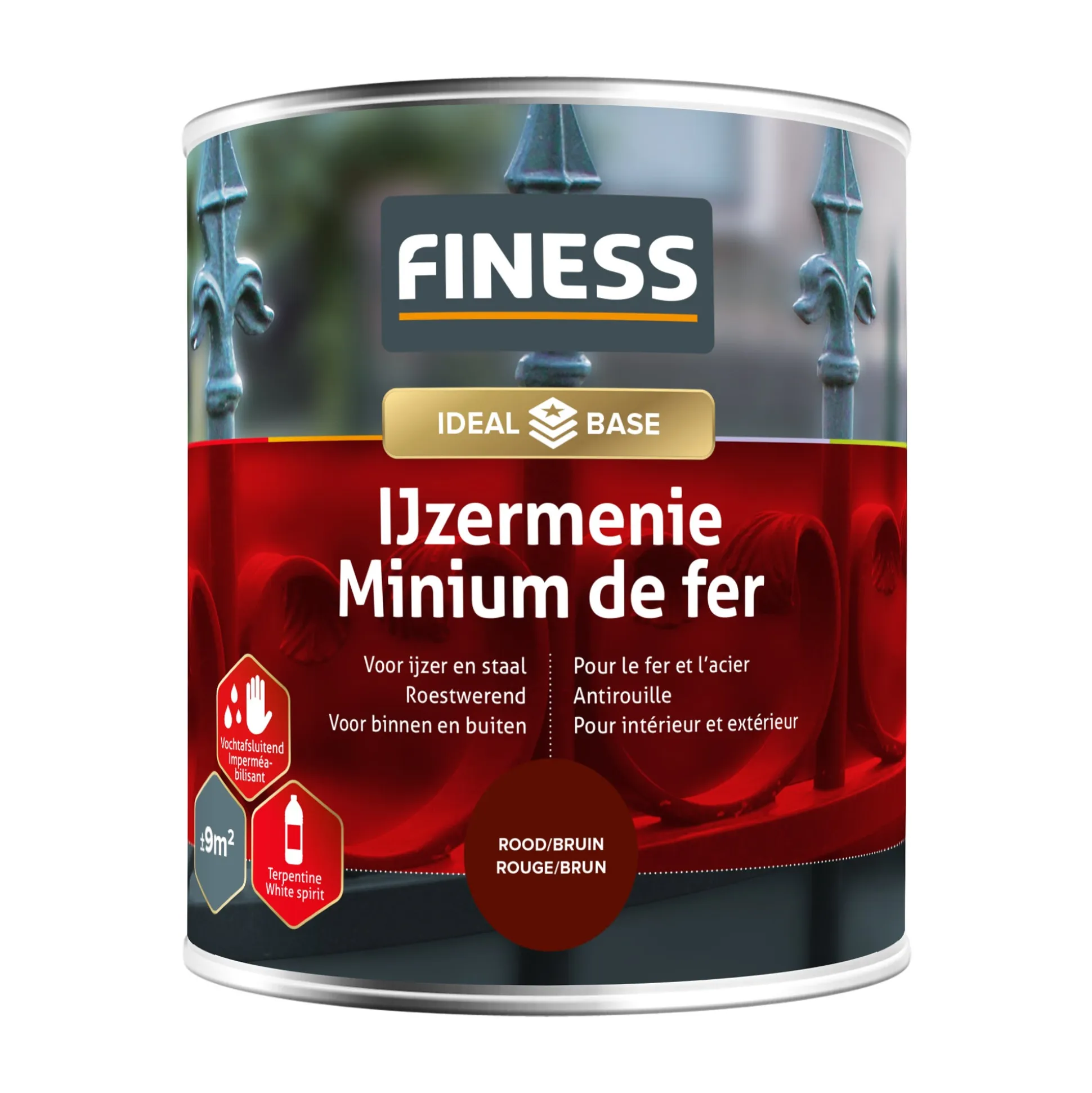 Menie ijzer r.bruin 750ml Finess