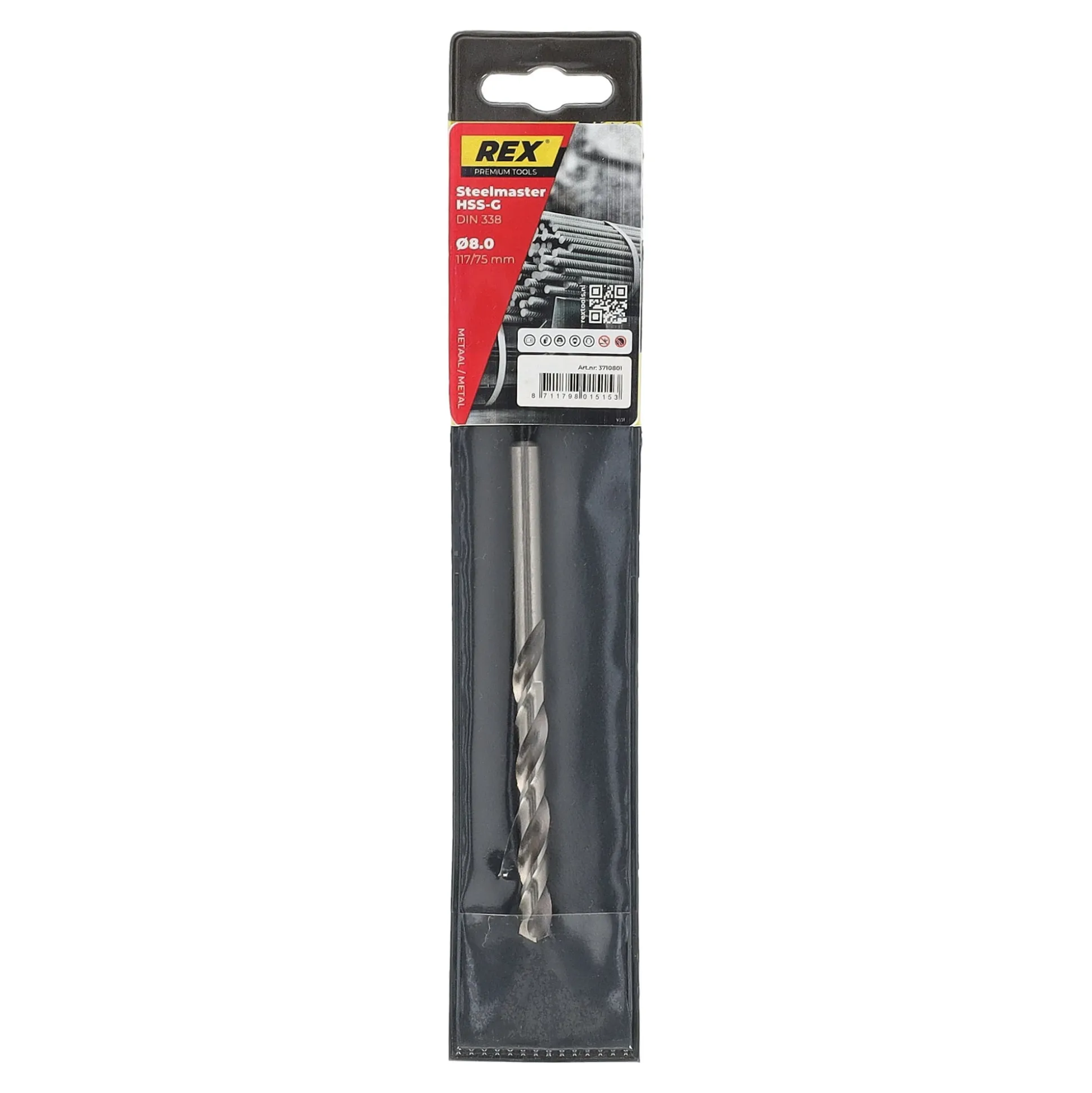 Metaalboor steelmaster-HSS 8.0 mm Rex