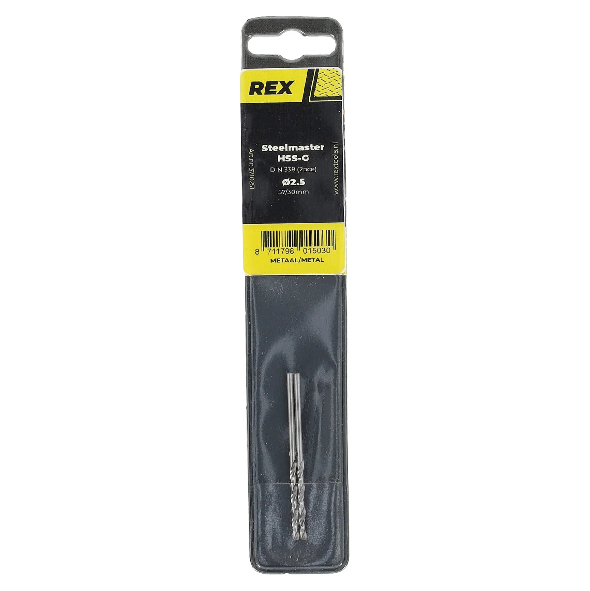 Metaalboor steelmaster-HSS 2.5 mm Rex 2st.