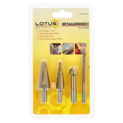 Metaalborenset multi 4-delig Lotus