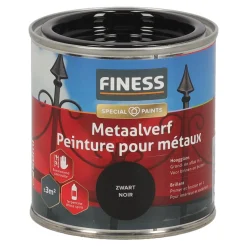 Metaalverf hoogglans zwart 9005 250 Finess