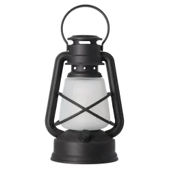 Mijnlamp vlam zwart 14 x 22 cm