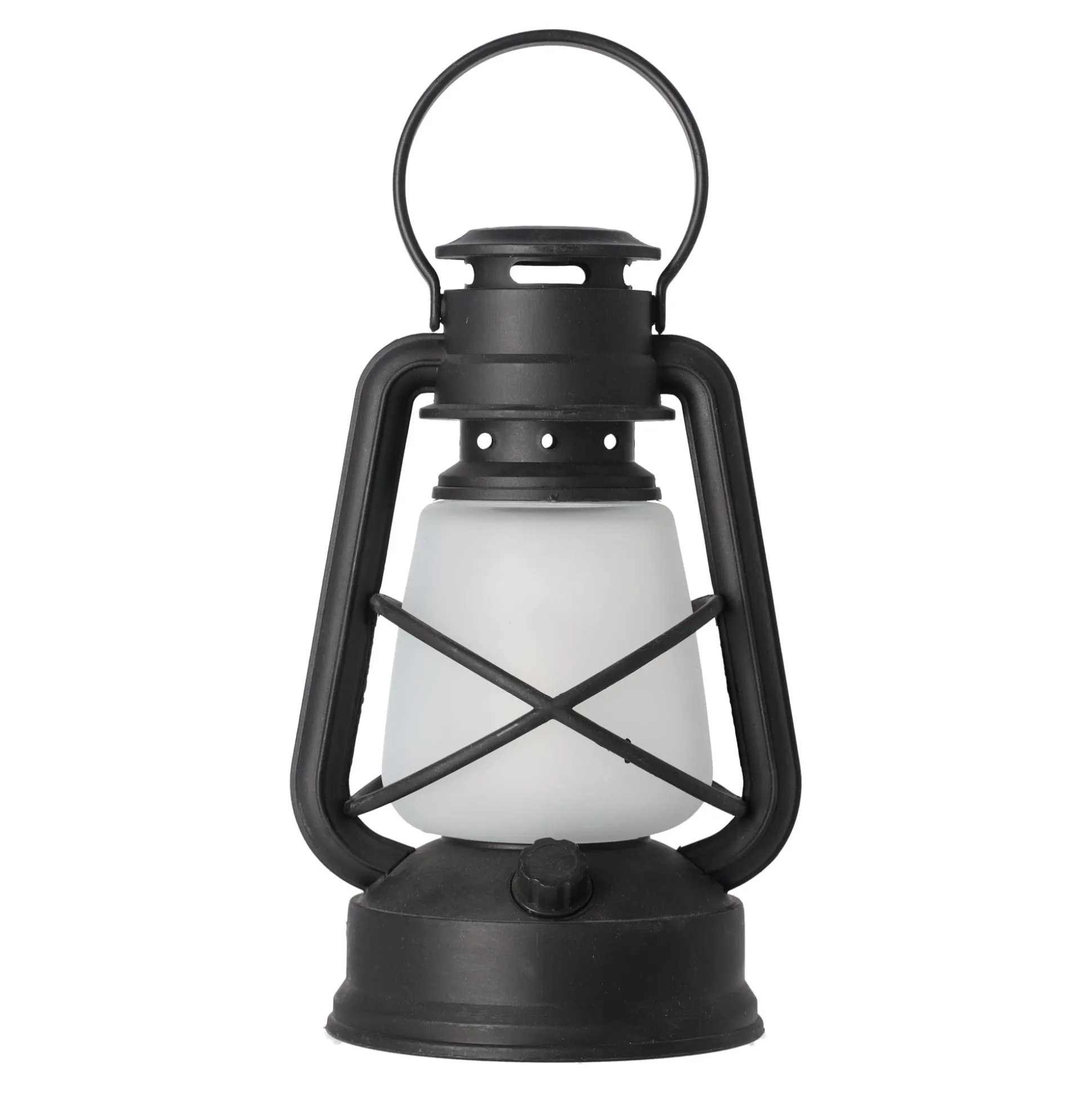 Mijnlamp vlam zwart 14 x 22 cm