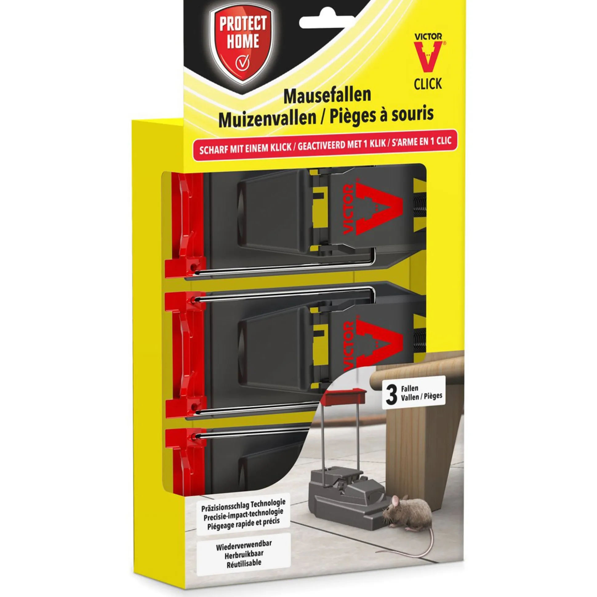 Muizenval kunststof 3st Protect