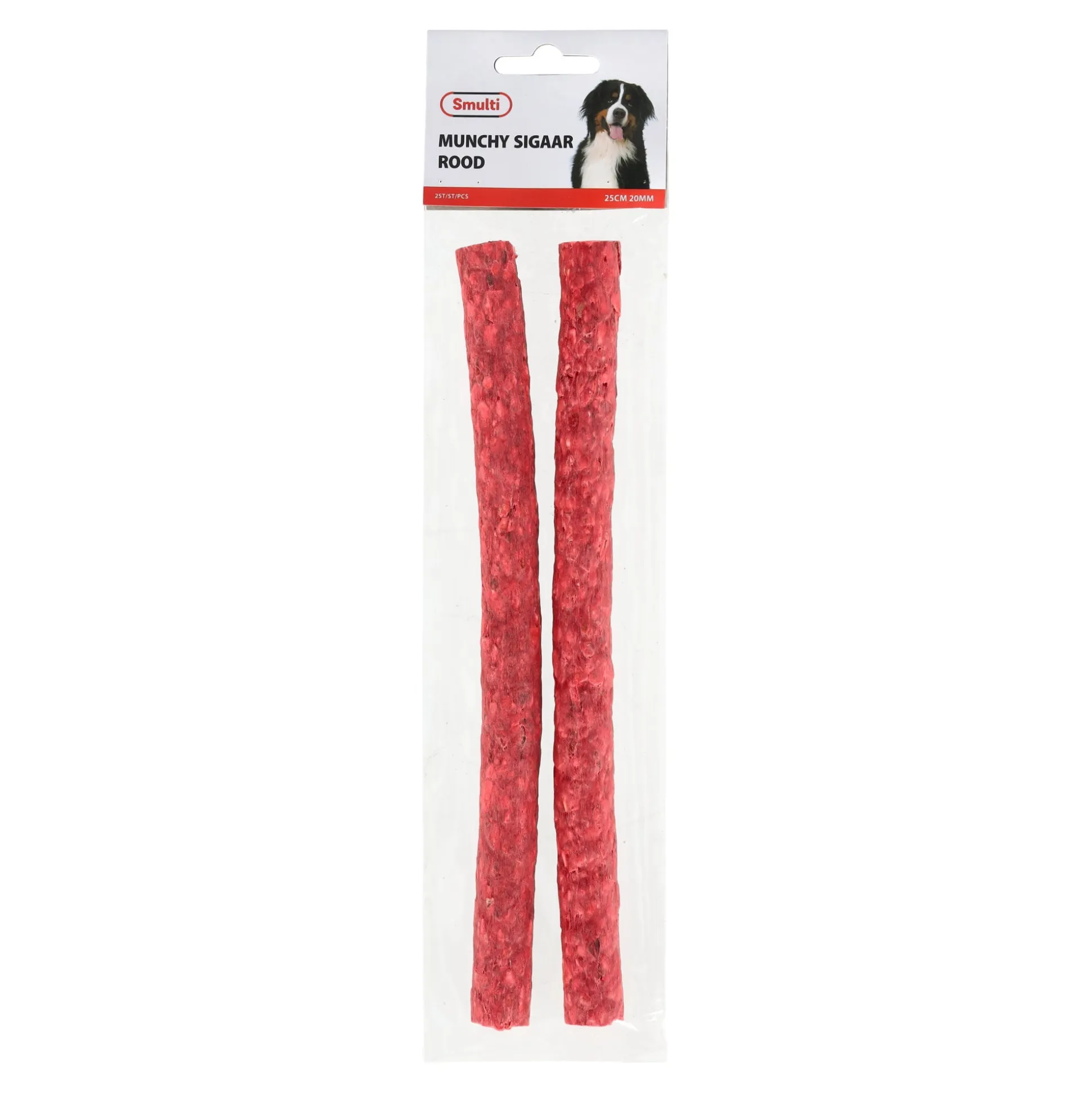 Munchy sigaar 25cm 20mm rood 2st