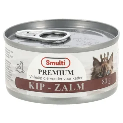 Natvoer kat slices kip-zalm 80g