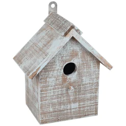 Nestkast gradijs hout blauw-bruin